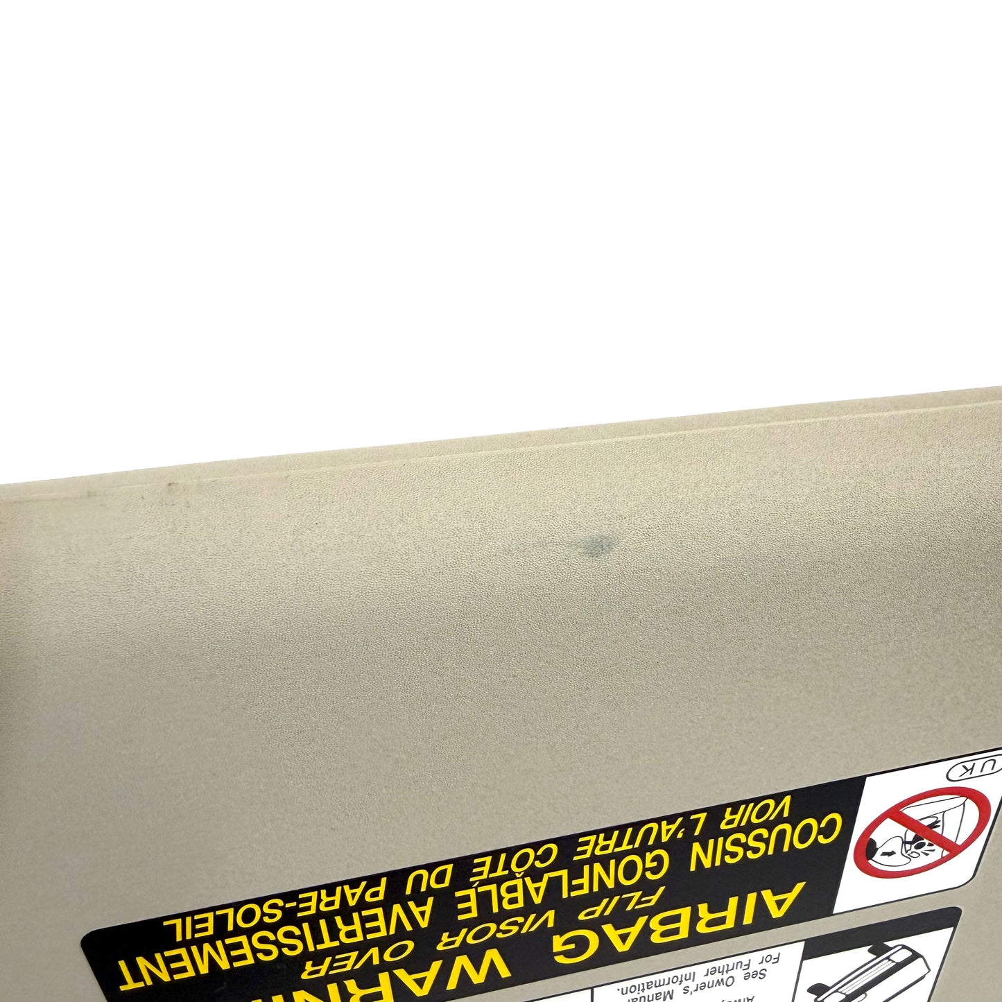 2008-2015 Nissan Rogue Sun Visor Driver Side BEIGE Vinyl Left OEM W/ Light