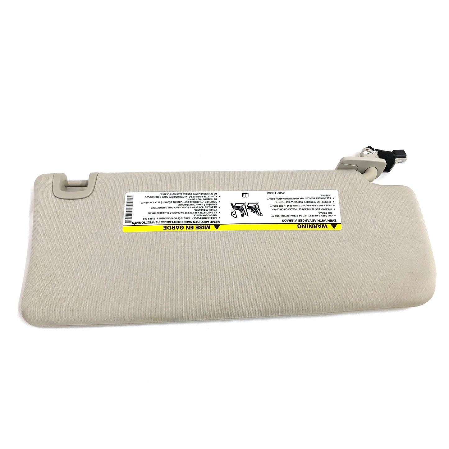 2013-2016 Dodge Dart Sun Visor Driver Left OEM Beige W/ Lighted Mirror