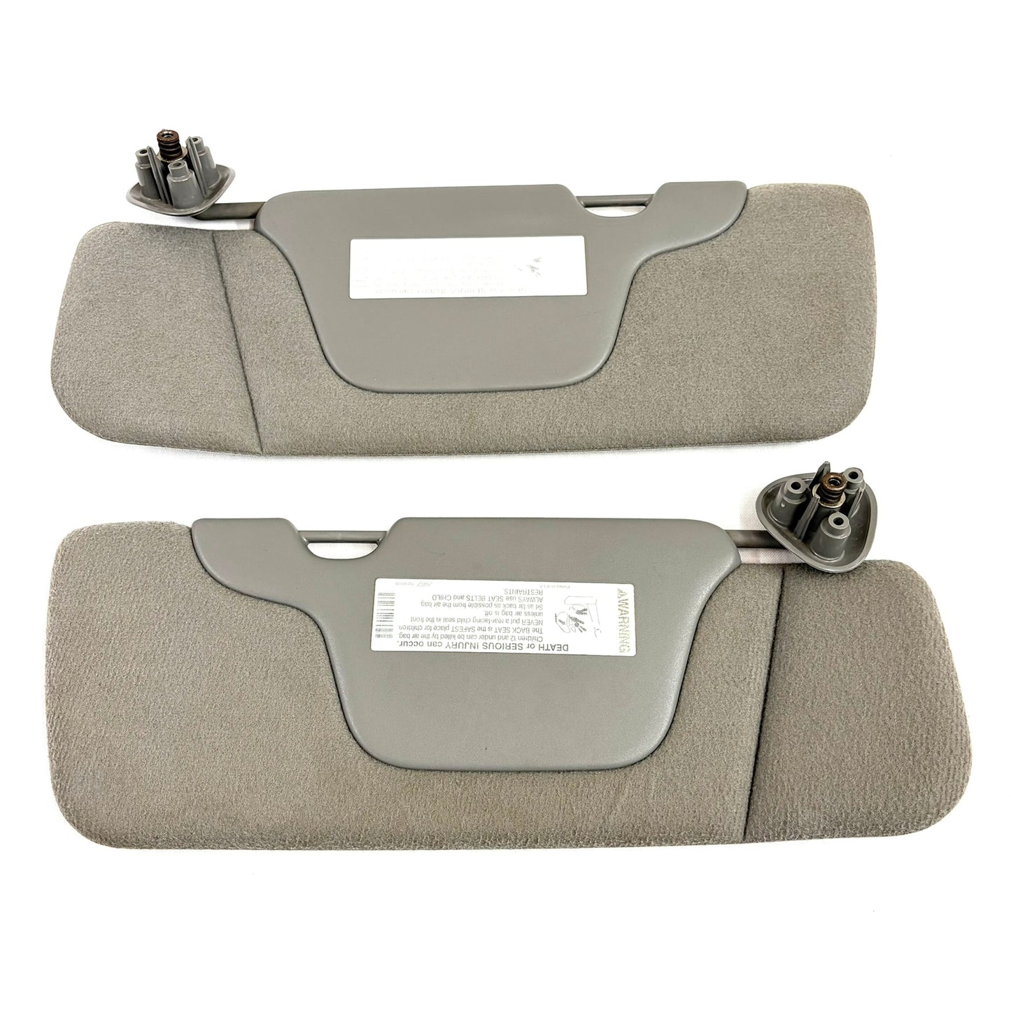 1999-2006 Chevy Silverado GMC Sierra Sun Visors GRAY Passenger Driver OEM