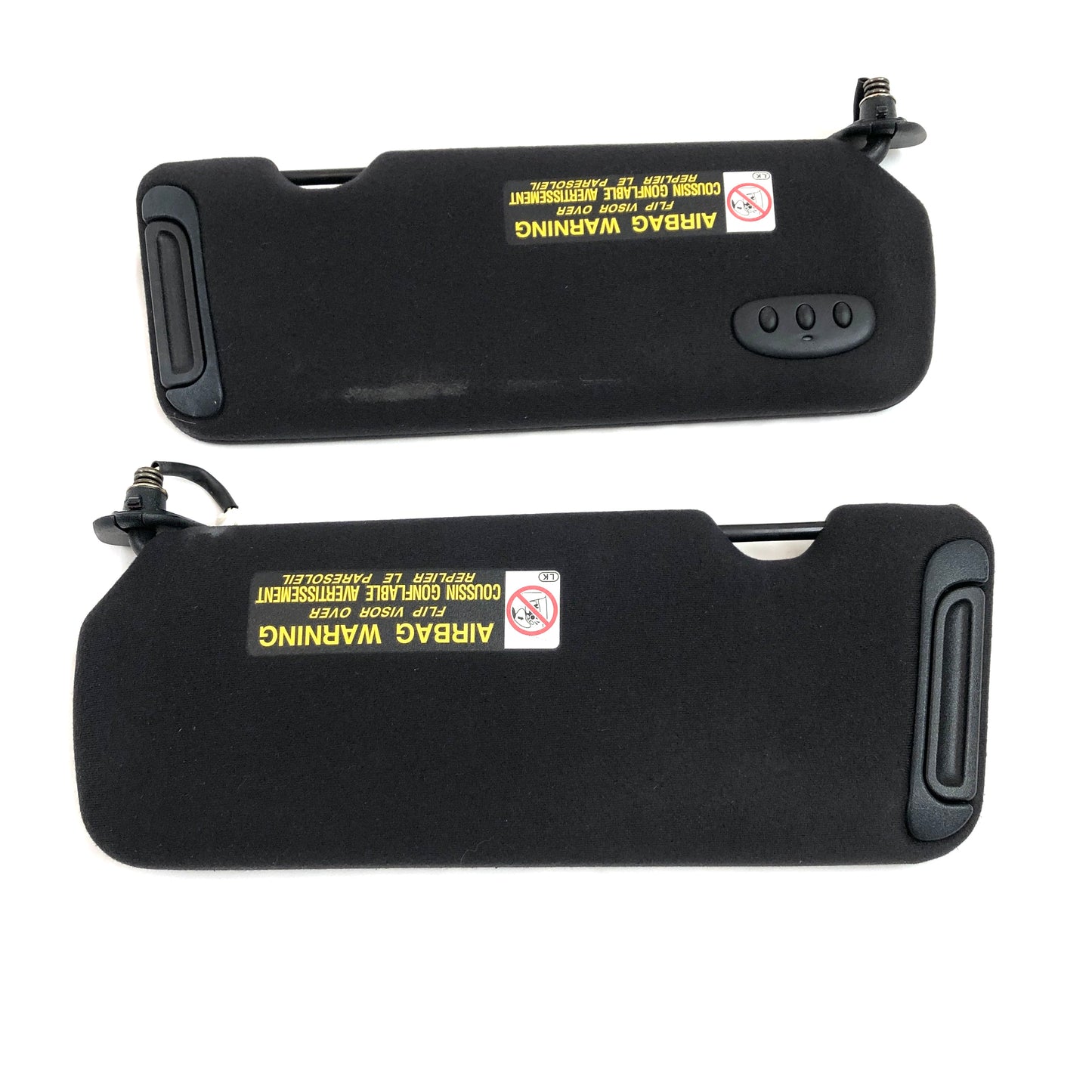 1999-2003 Toyota Solara Convertible Sun Visors Black Pair Passenger Driver
