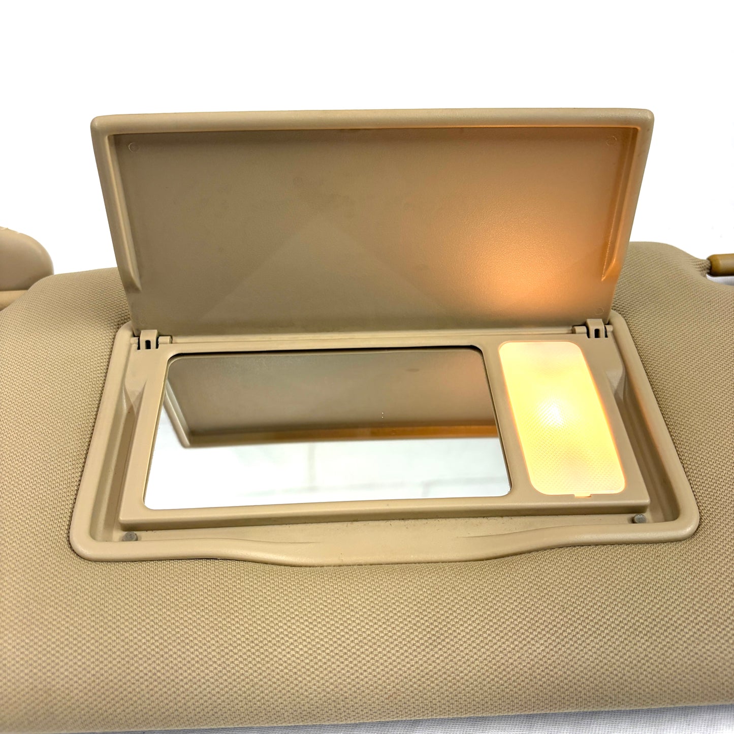 2006-2014 Subaru Tribeca B9 Driver Sun Visor OEM Tan Beige Left Shade Light Mirror Homelink