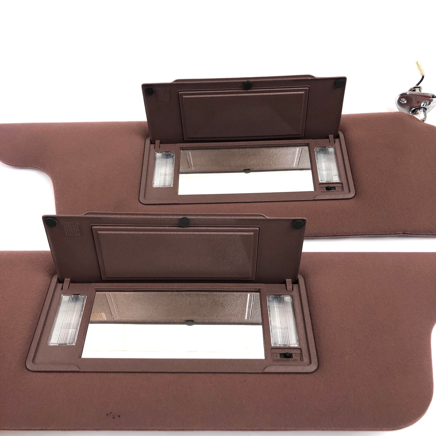 1981-1989 Lincoln Town Car Sun Visors OEM Pair Driver Passenger Maroon Burgundy Red