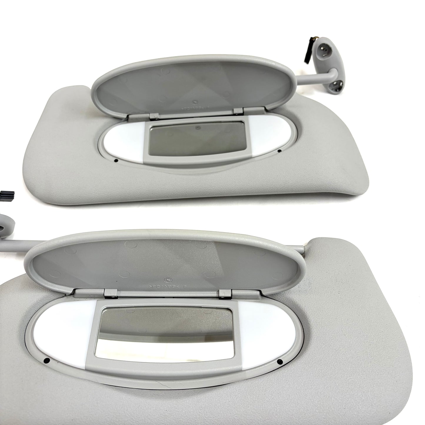 2007-2013 Mini Cooper Sun Visors Gray Set Passenger Driver OEM Shades W/ Lights