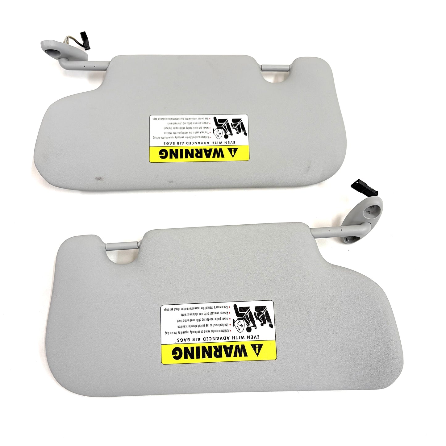 2007-2013 Mini Cooper Sun Visors Gray Set Passenger Driver OEM Shades W/ Lights