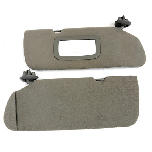 1999-2006 Sierra Silverado Sun Visors Passenger Driver Pair GRAY OEM Shades W/ Mirror