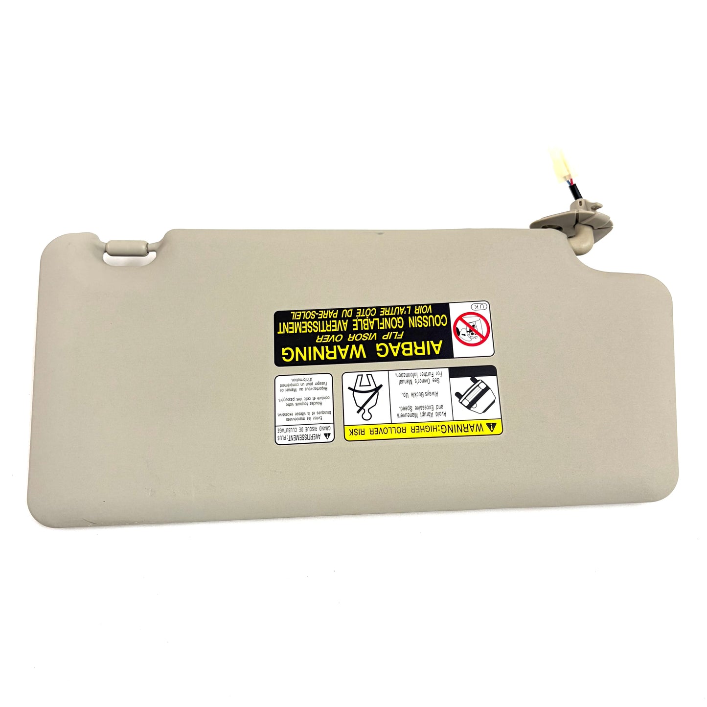 2008-2015 Nissan Rogue Sun Visor Driver Side BEIGE Vinyl Left OEM W/ Light