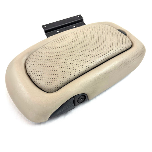 1999-2000 Cadillac Escalade Center Console Lid Armrest Storage OEM Beige Leather Yukon Denali