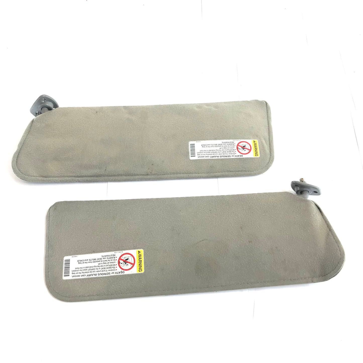 1995-1998 Chevrolet Silverado Gray Sun Visors OEM Pair Left Right