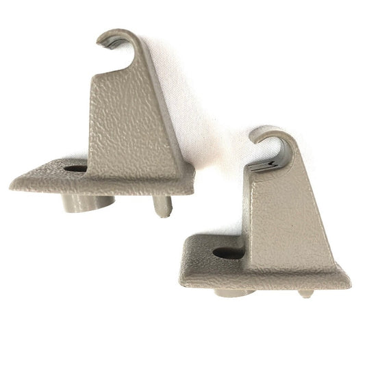 1995-1999 Suburban Sun Visor Clips Pair Passenger Driver BEIGE Tan Retainer Hooks Mounts