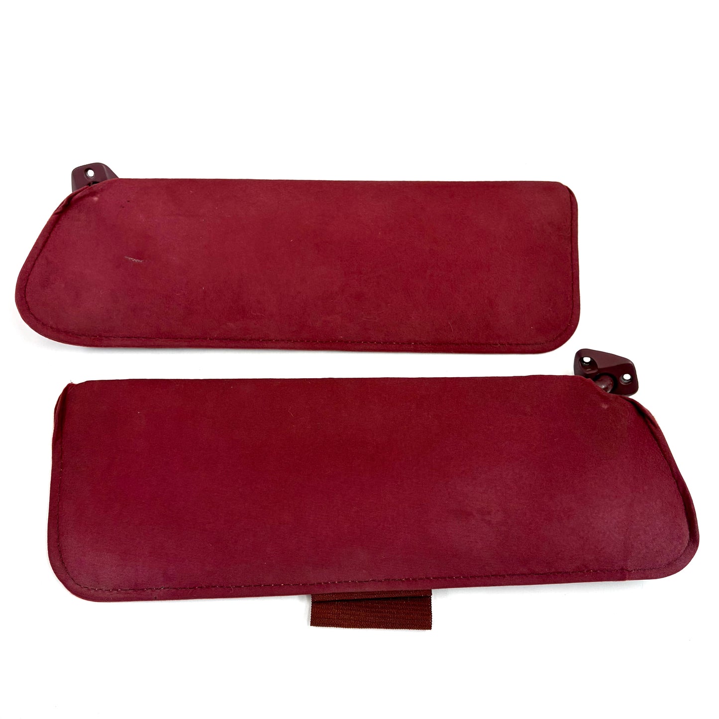 1988-1995 Silverado Sierra Sun Visors Pair Passenger Driver OEM Red Burgundy