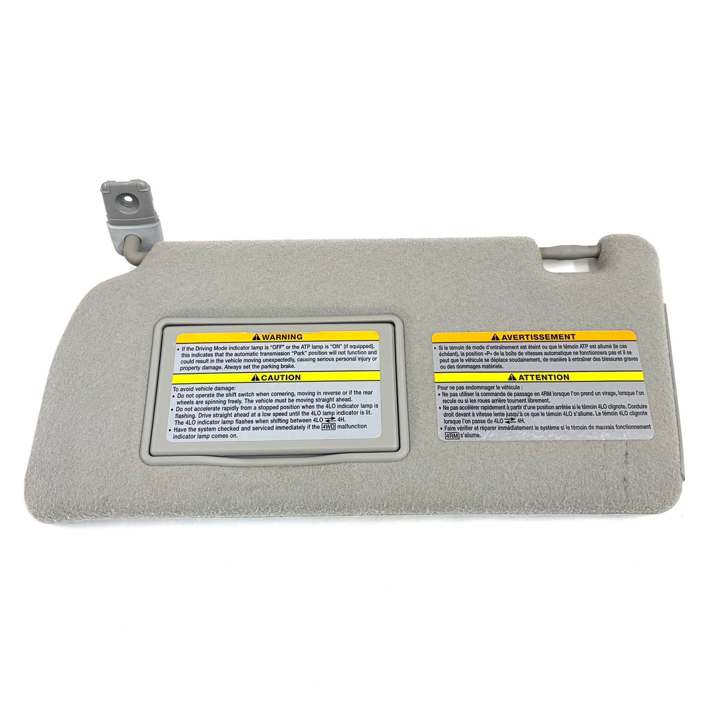 2005-2012 Nissan Frontier Xterra Sun Visor GRAY Driver Left Side OEM Shade