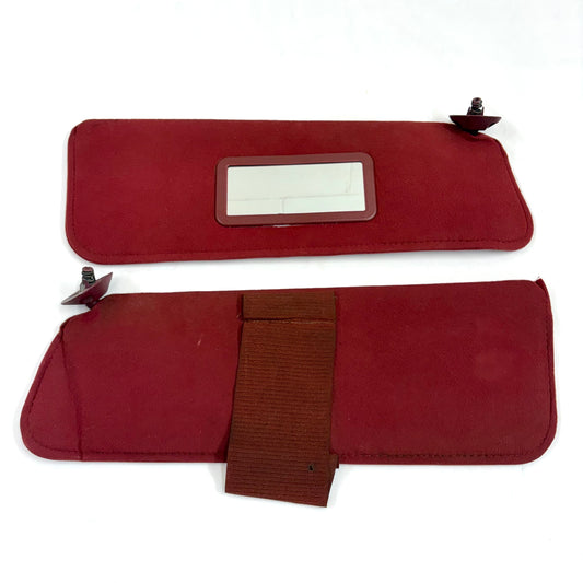 1988-1995 Silverado Sierra Sun Visors Pair Passenger Driver OEM Red Burgundy