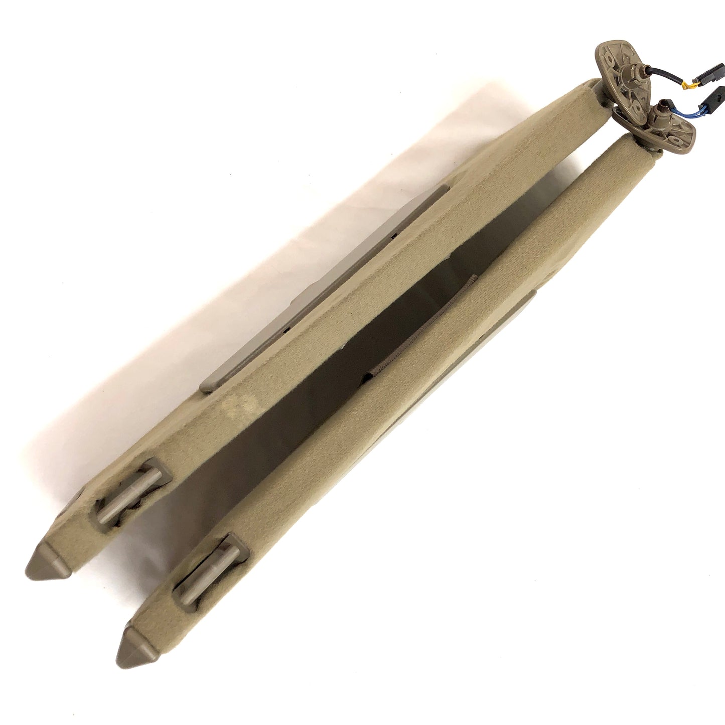 1995-2000 Yukon Escalade Tahoe Suburban Sun Visors OEM Pair Driver Passenger Beige Tan W/ Lights