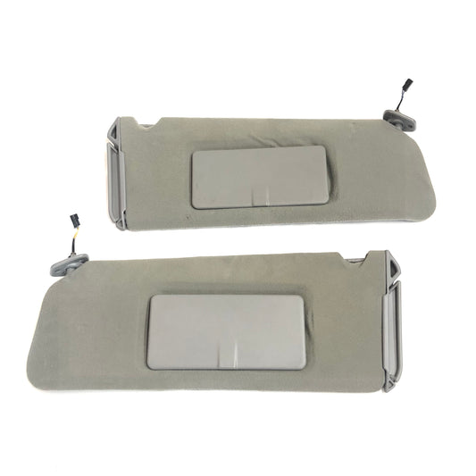 1995-1999 Chevy Suburban GRAY Sun Visors OEM Pair Shades W/ Lights