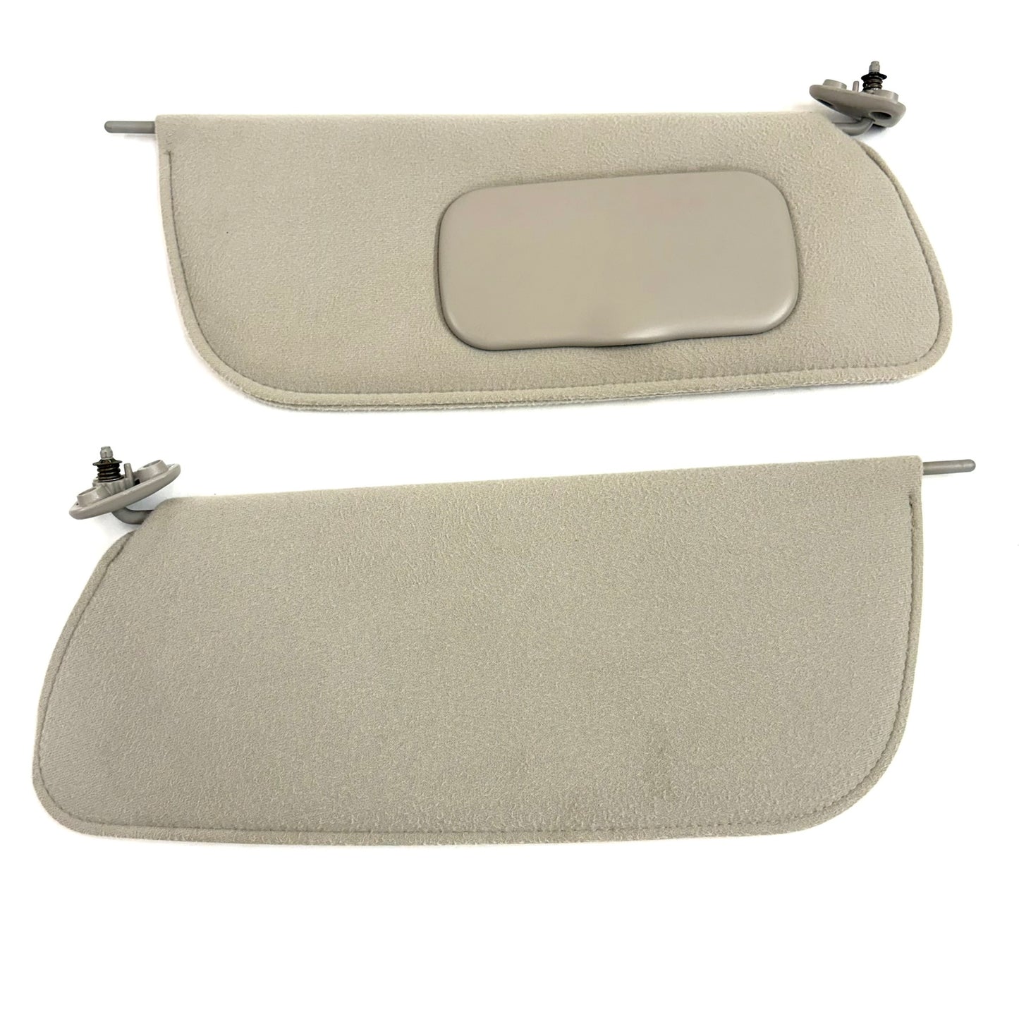 1997-1998 Dodge Dakota Sun Visors Pair Passenger Driver Cloth OEM Beige