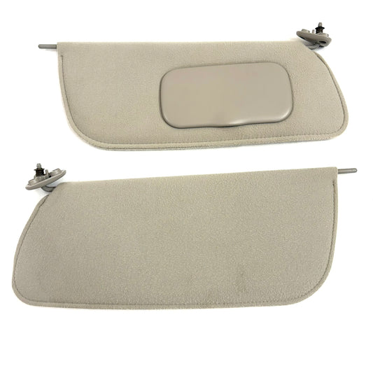 1997-1998 Dodge Dakota Sun Visors Pair Passenger Driver Cloth OEM Beige