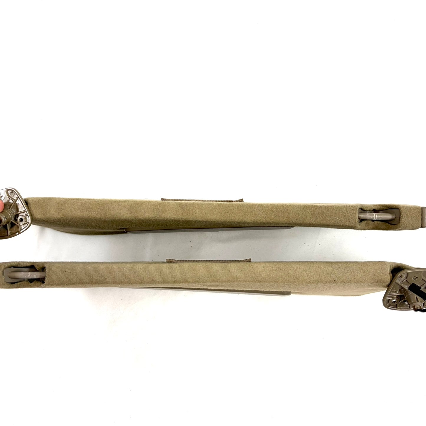 1995-2000 Yukon Escalade Tahoe Suburban Sun Visors OEM Pair Driver Passenger Beige Tan W/ Lights