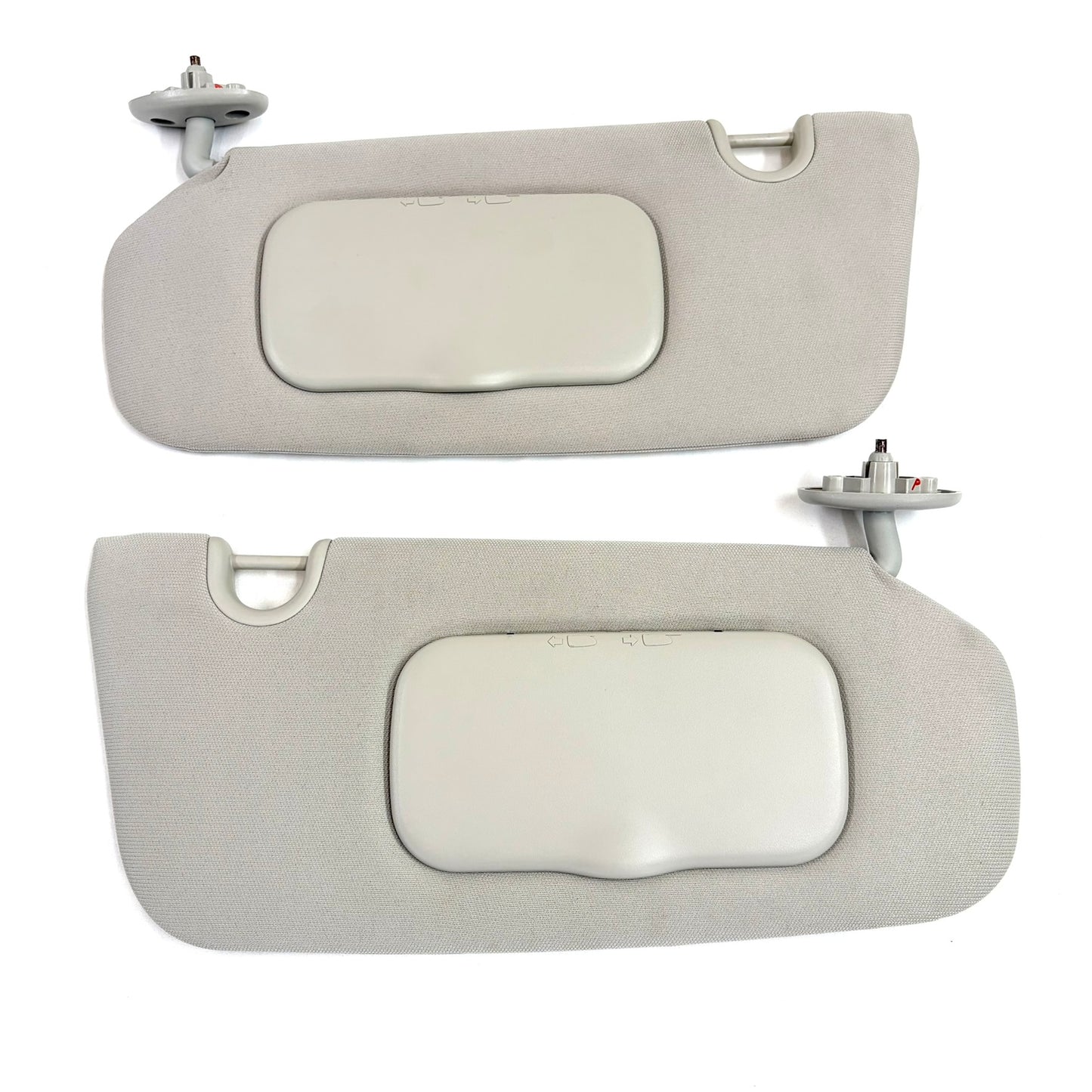 2007-2017 Jeep Patriot Sun Visors Pair Passenger Driver OEM Light Gray