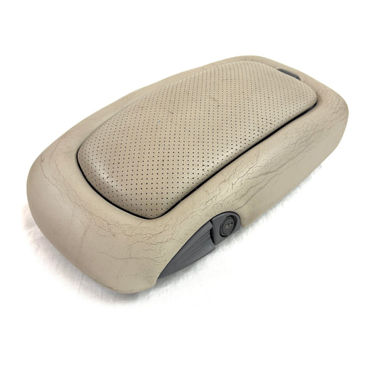 1999-2000 Cadillac Escalade Center Console Lid Armrest Storage OEM Beige Leather Yukon Denali