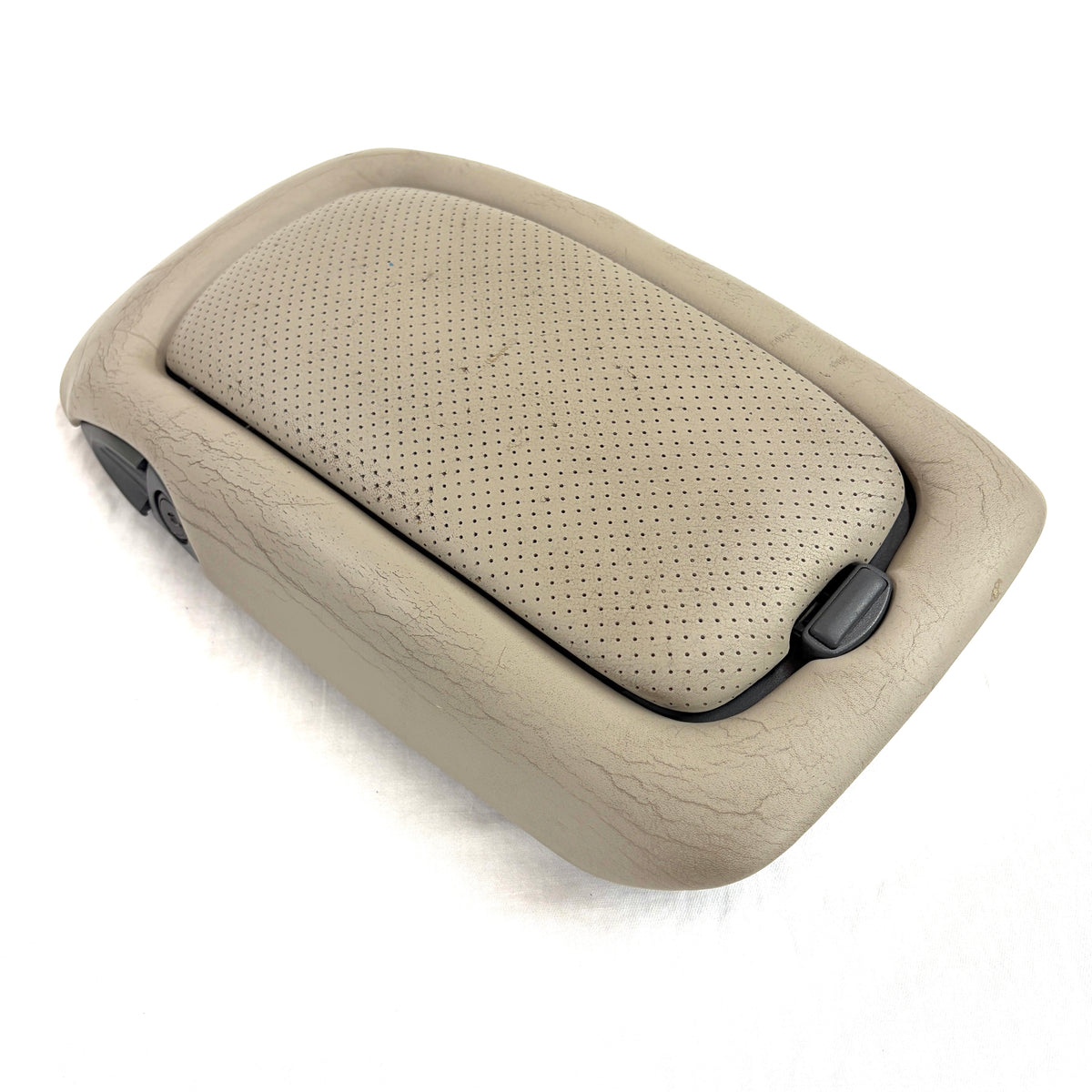 1999-2000 Cadillac Escalade Center Console Lid Armrest Storage OEM Beige Leather Yukon Denali