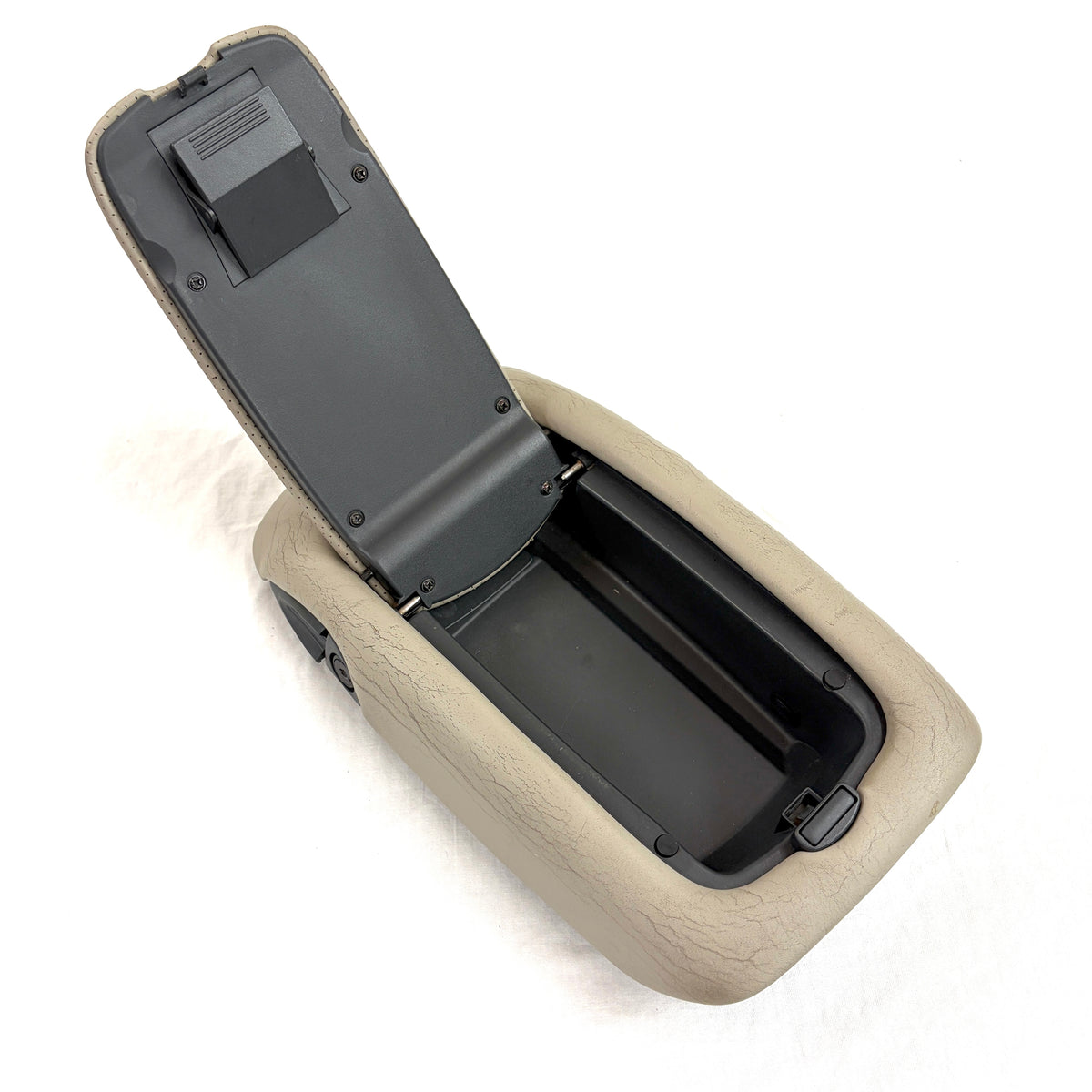 1999-2000 Cadillac Escalade Center Console Lid Armrest Storage OEM Beige Leather Yukon Denali