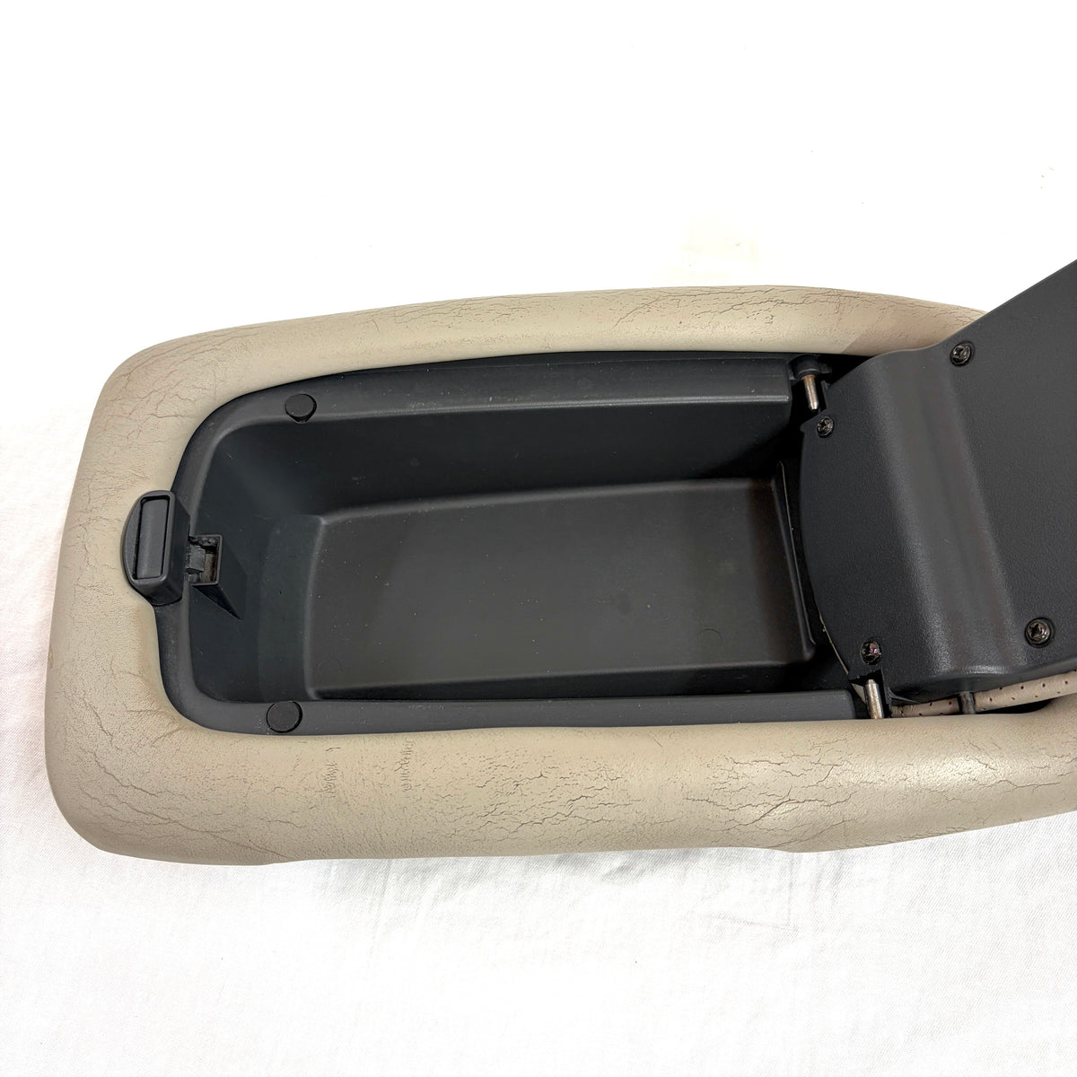 1999-2000 Cadillac Escalade Center Console Lid Armrest Storage OEM Beige Leather Yukon Denali