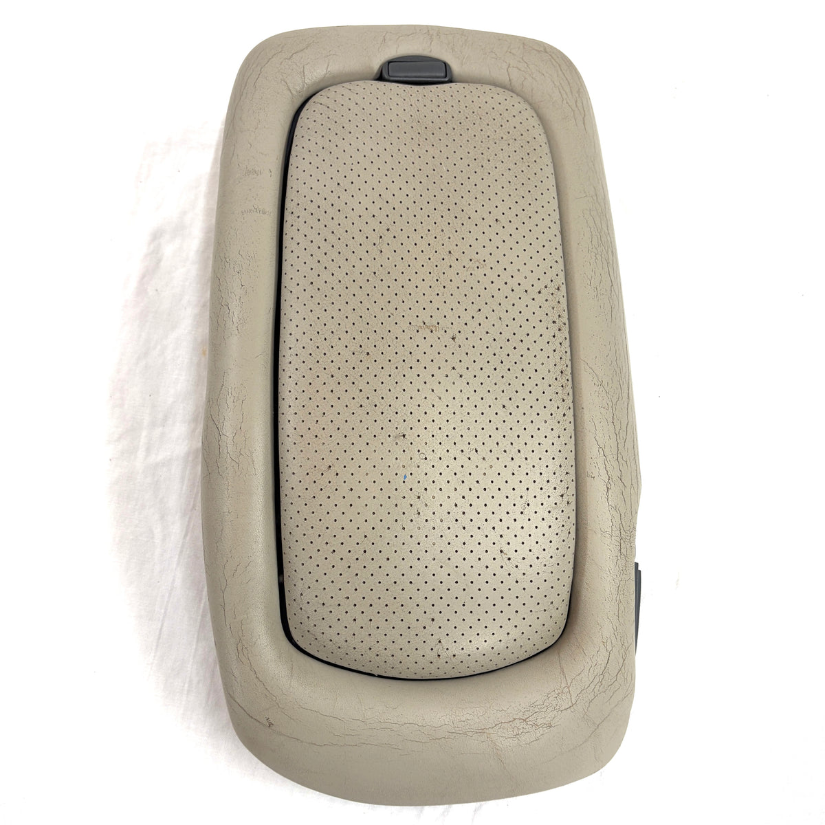 1999-2000 Cadillac Escalade Center Console Lid Armrest Storage OEM Beige Leather Yukon Denali