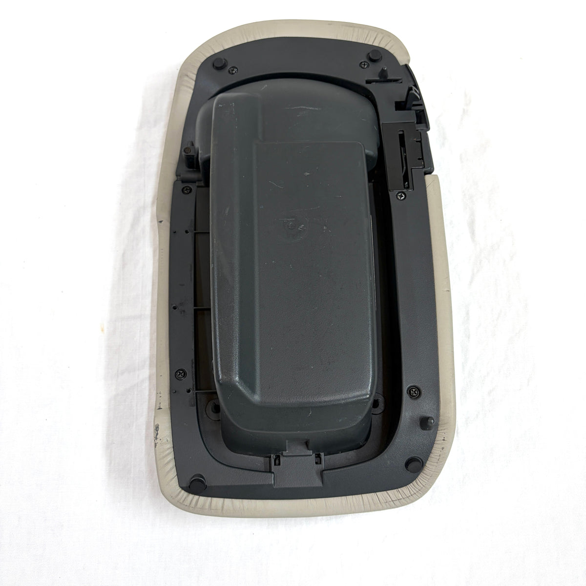 1999-2000 Cadillac Escalade Center Console Lid Armrest Storage OEM Beige Leather Yukon Denali