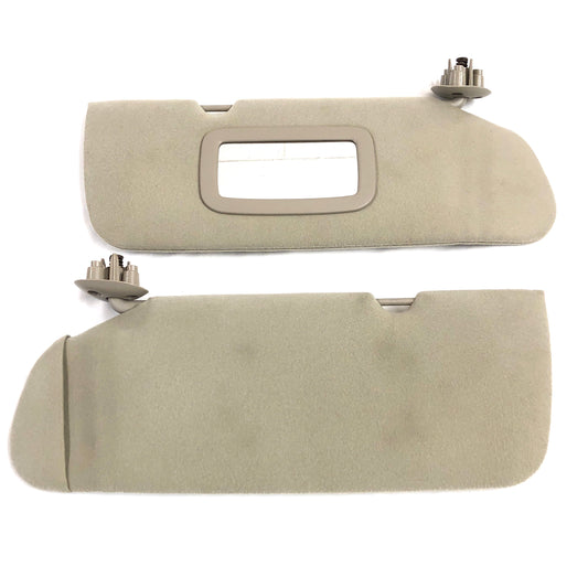 2003-2006 Chevy Silverado Sun Visors Passenger Driver Pair BEIGE SHALE OEM Shades W/ Mirror (Copy)