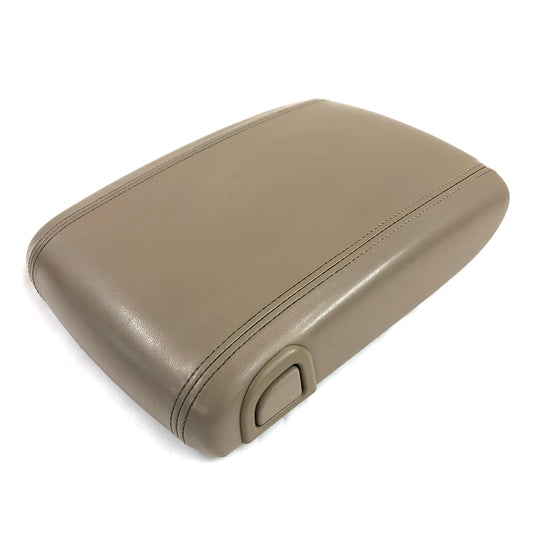 2001-2006 GMC Yukon Center Console Lid Armrest OEM Tan Beige Leather