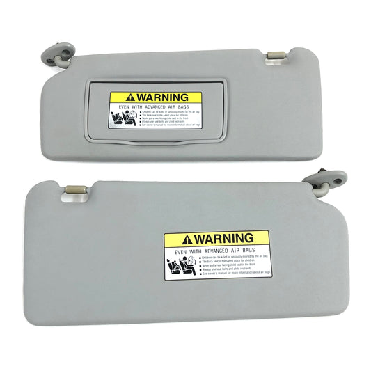 2007-2008 Honda FIT Sun Visors OEM Pair Driver Passenger Shades GRAY