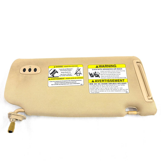 2006-2014 Subaru Tribeca B9 Driver Sun Visor OEM Tan Beige Left Side Shade