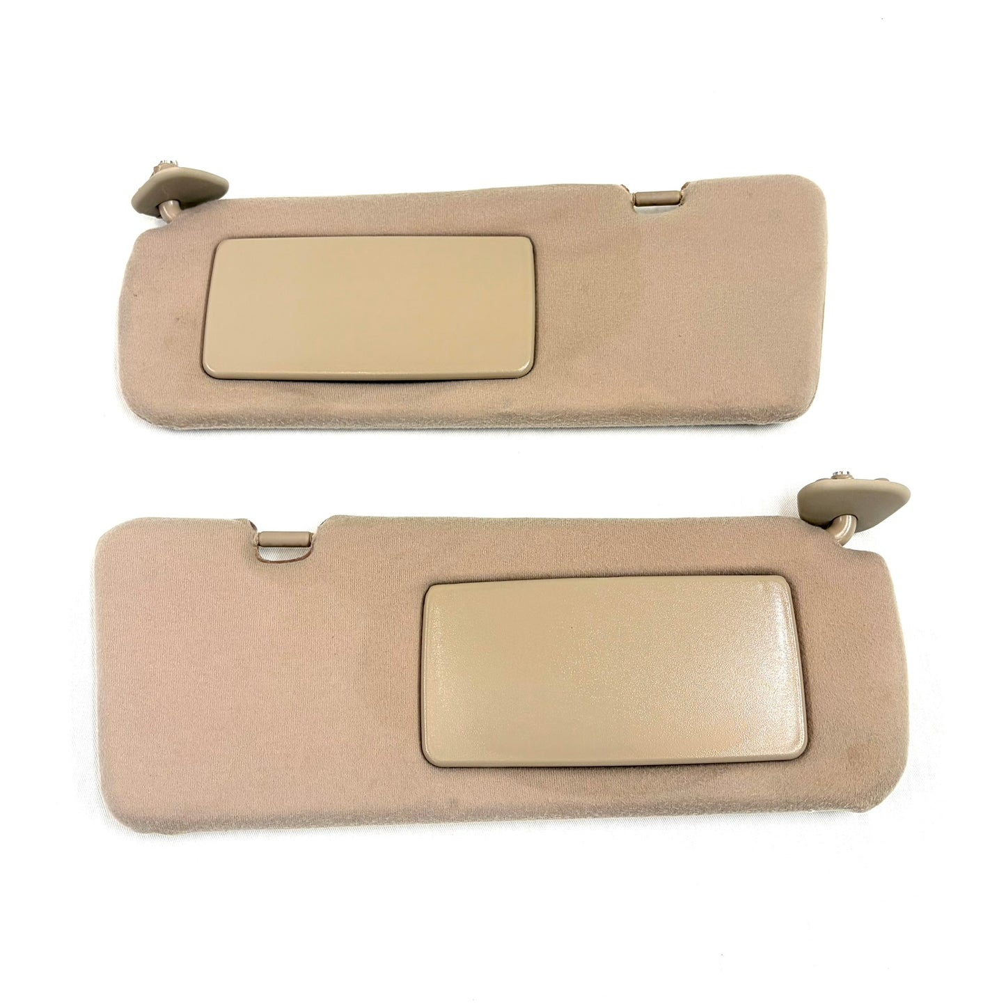 1997-2001 Toyota Camry Sun Visors OEM Tan Beige Passenger Driver Pair Shades
