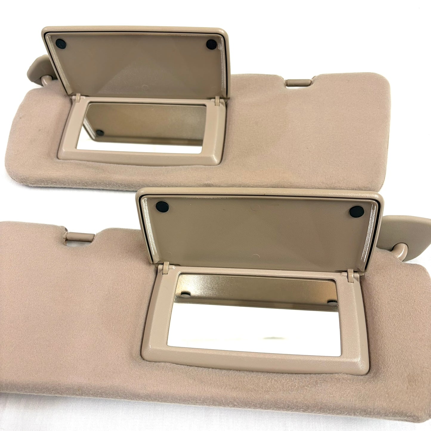 1997-2001 Toyota Camry Sun Visors OEM Tan Beige Passenger Driver Pair Shades