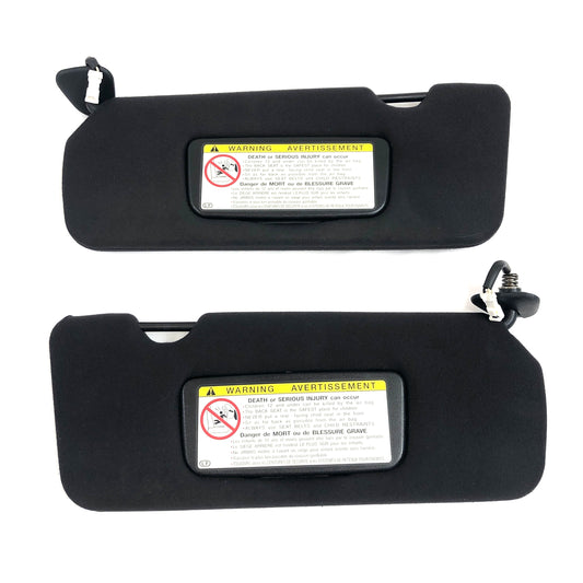 1999-2003 Toyota Solara Convertible Sun Visors Black Pair Passenger Driver