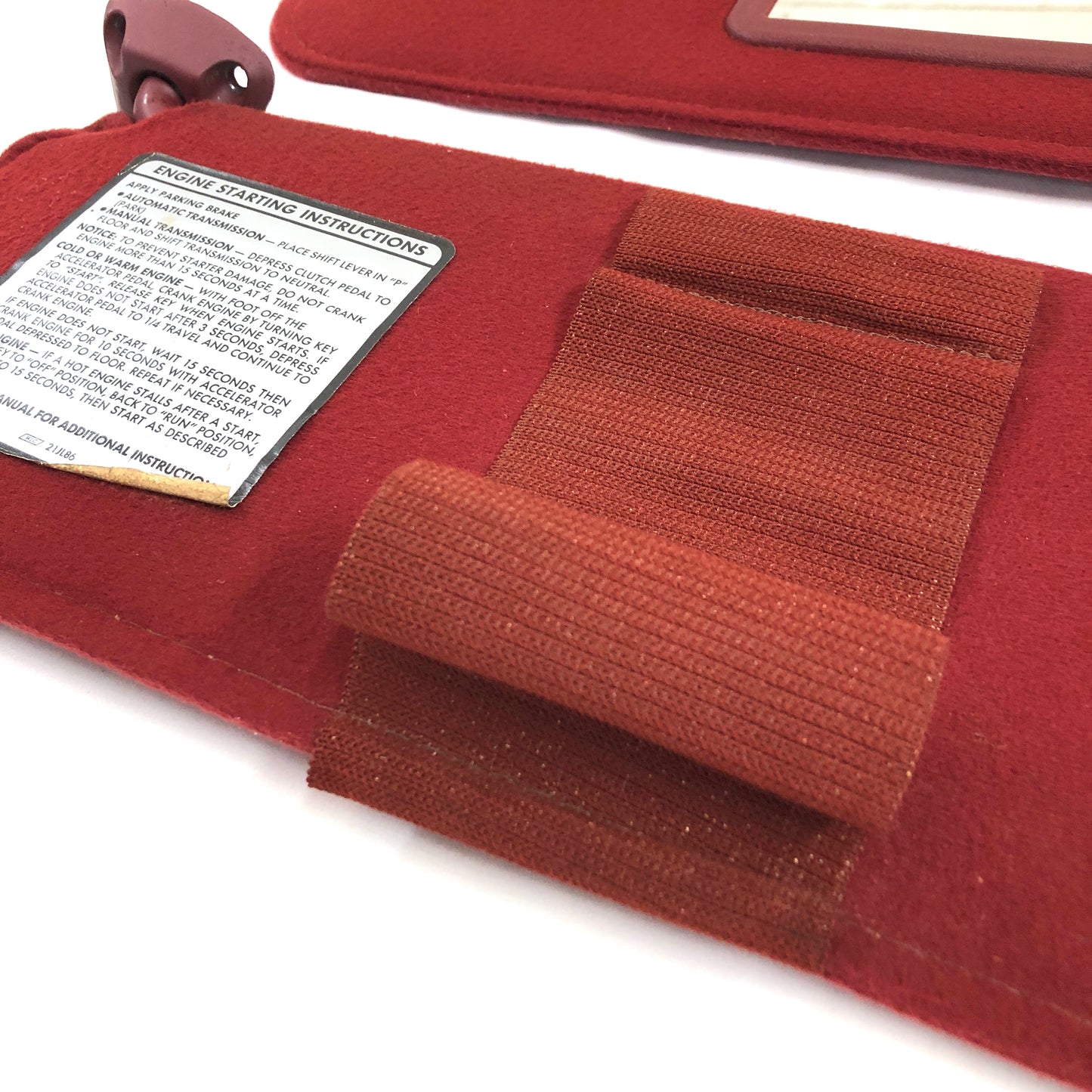 1988-1995 Silverado Sierra Sun Visors Pair Passenger Driver OEM Red Burgundy