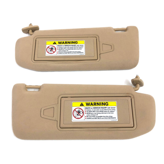 2000-2006 Mercedes W220 S500 S600 Sun Visors OEM Pair Passenger Driver Tan Brown