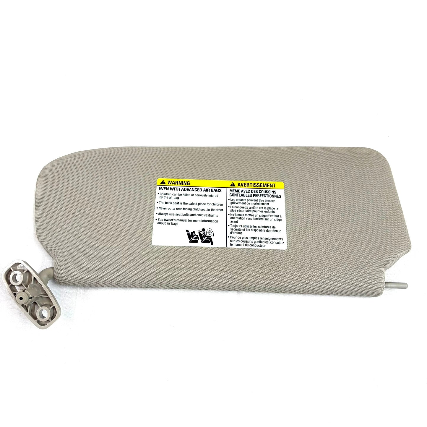 2007-2012 Nissan Sentra Sun Visor Driver Left Side Cloth OEM GRAY W/ Mirror