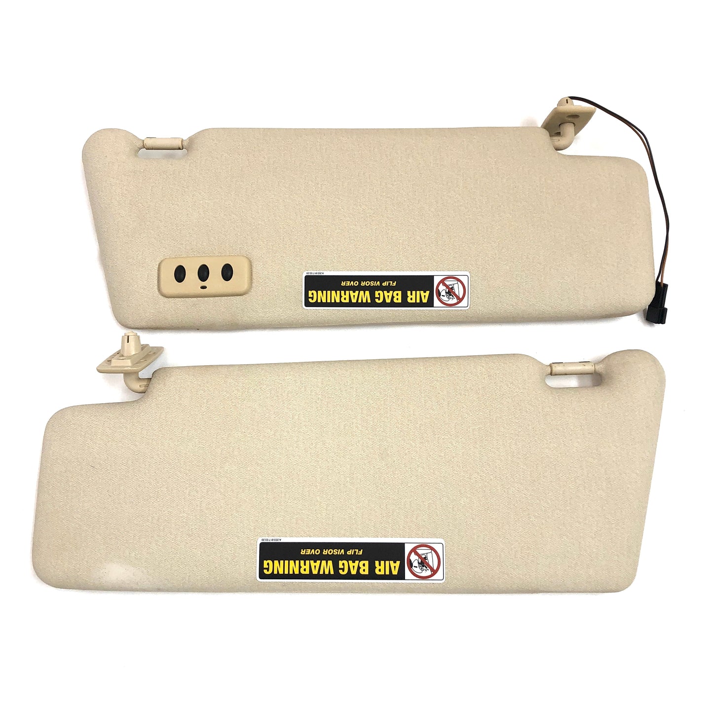 1996-2002 Mercedes-Benz E320 W210 Sun Visors OEM Pair Passenger Driver Tan Beige