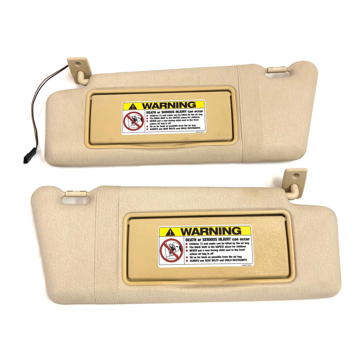 1996-2002 Mercedes-Benz E320 W210 Sun Visors OEM Pair Passenger Driver Tan Beige