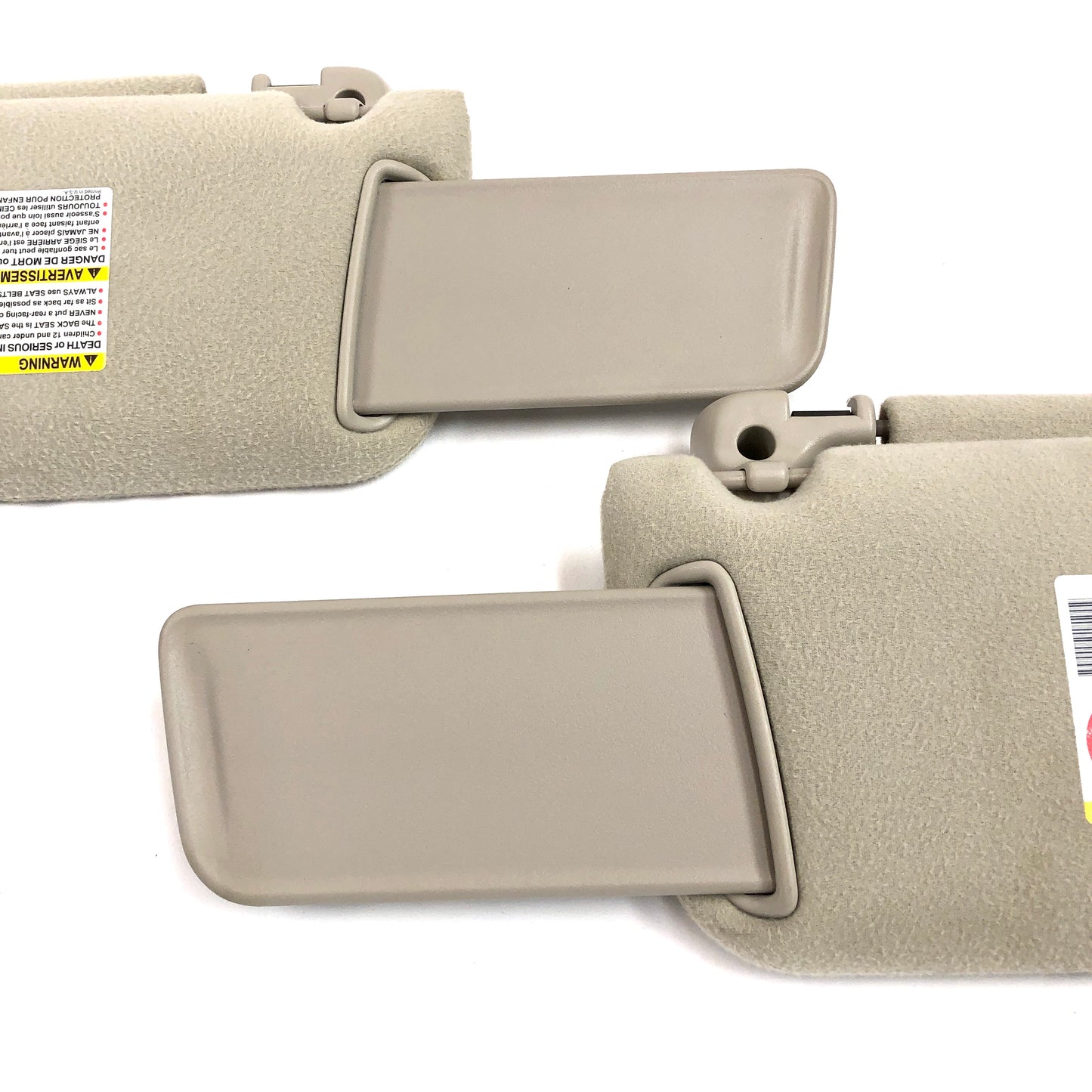 2001-2006 Avalanche Yukon Escalade Sun Visors Deluxe Pair Driver Passenger Shale