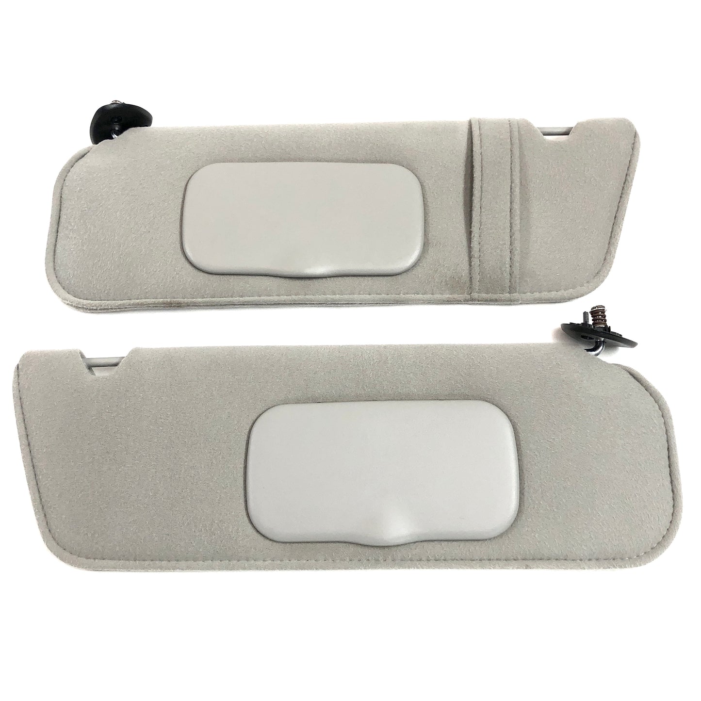 1986-2005 Ford Explorer Sport Trac Ranger Sun Visors Pair OEM Passenger Driver Gray W/ Mirrors