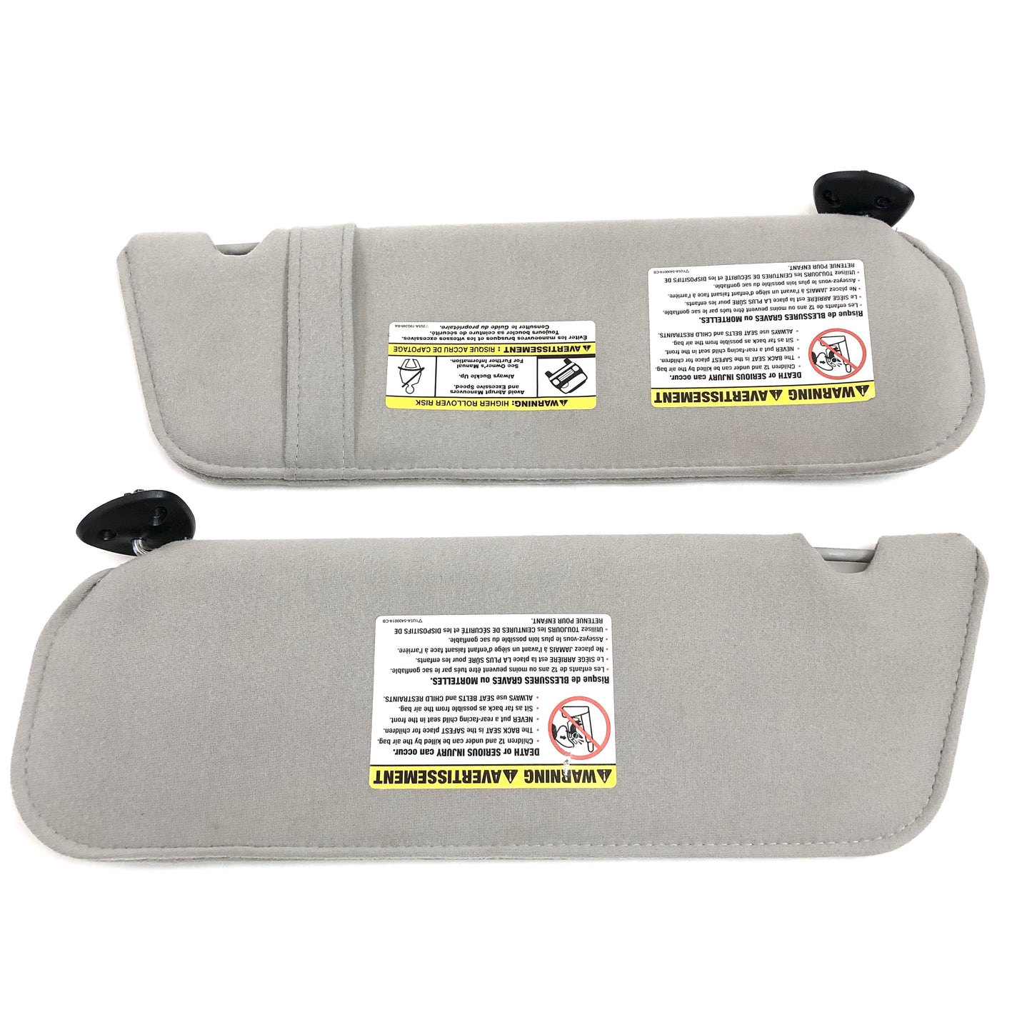 1986-2005 Ford Explorer Sport Trac Ranger Sun Visors Pair OEM Passenger Driver Gray W/ Mirrors