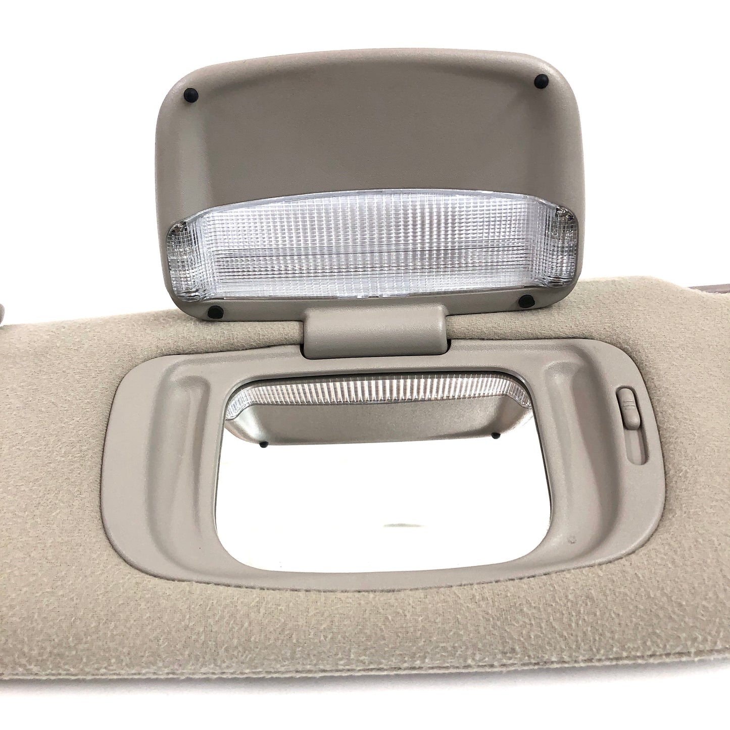 1999-2004 Jeep Grand Cherokee Sun Visor Left Driver BEIGE OEM Side Shade W/ Lights