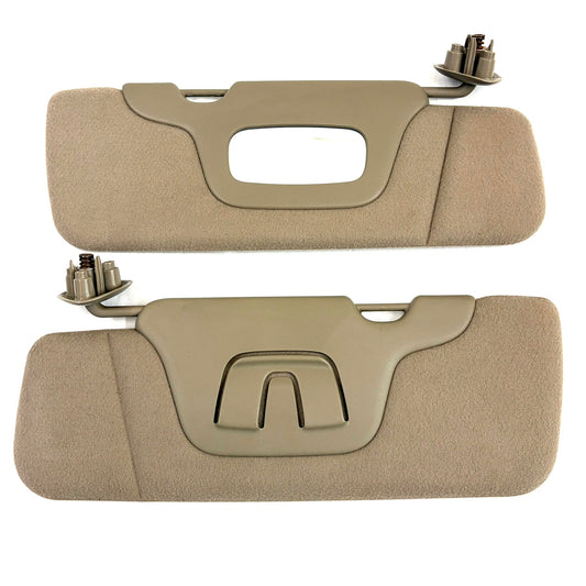 1999-2006 Chevy Silverado Sun Visors Tan Brown Passenger Driver Pair OEM