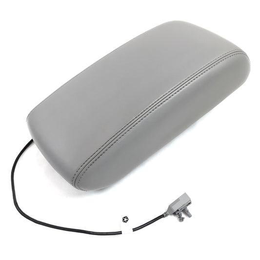 2011-2021 Jeep Grand Cherokee Center Console Lid Armrest Gray Leather OEM Storage W/ USB Port