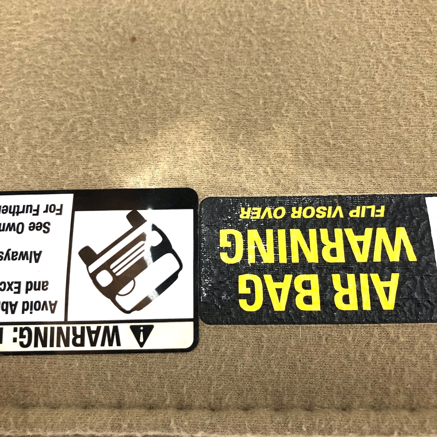 1989-2006 Ford Explorer Sport Trac Ranger Sun Visors Tan Pair OEM Passenger Driver W/ Mirror