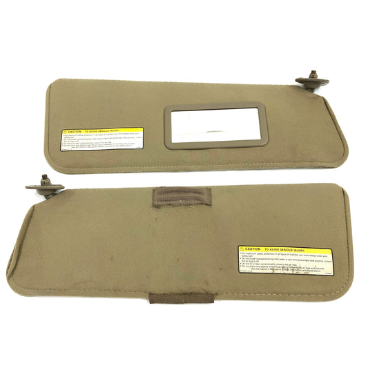 1995-1998 Silverado Sierra Sun Visors Pair Passenger Driver OEM Tan Beige