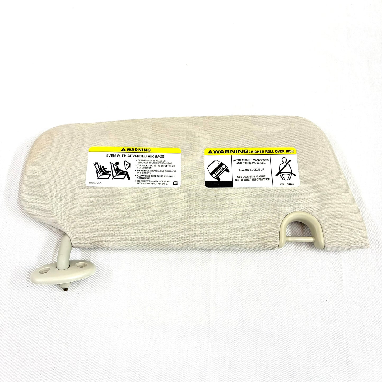 2007-2017 Jeep Compass Patriot Sun Visor Driver Left Side OEM Ivory Off-White