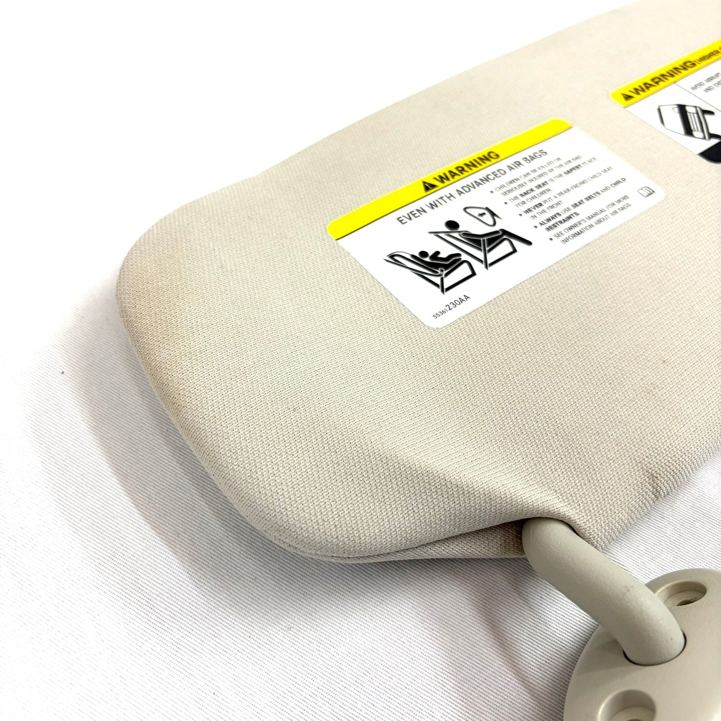 2007-2017 Jeep Compass Patriot Sun Visor Driver Left Side OEM Ivory Off-White